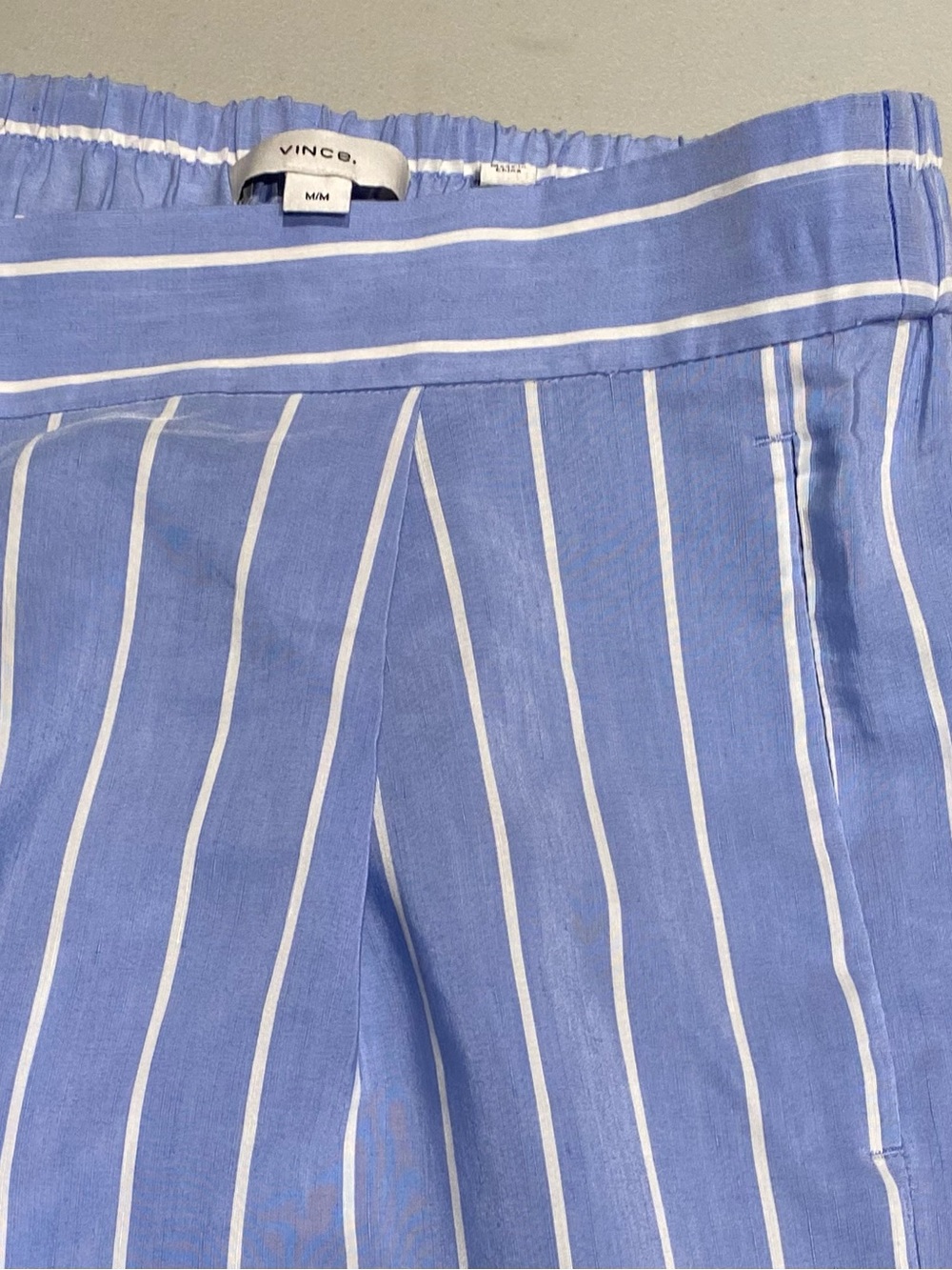 Vince Blue and White Stripe Wide Leg Pants, size M - Picture 8 of 12